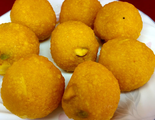 Yellow Bundi Ladu - સાદા બુંદી લાડું