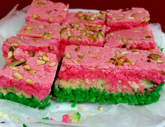 Tri Color Burfi - તિરંગી બર્ફી